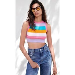 ZARA | Cropped Knit Tank Top